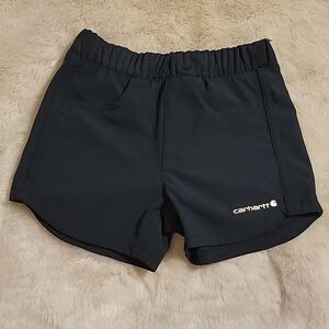 GIRL'S CARHARTT BLACK ACTIVE SHORTS, SIZE 7